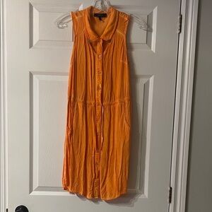 Jessica Simpson Vibrant Orange Midi Dress
